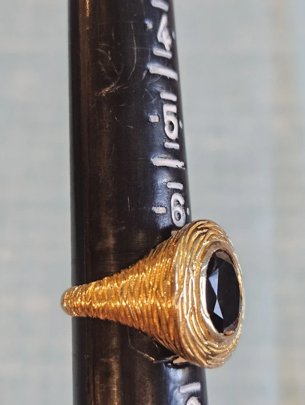 Smokey Quartz Ring Gold Vermeil Over Sterling Silver Size 6.75
